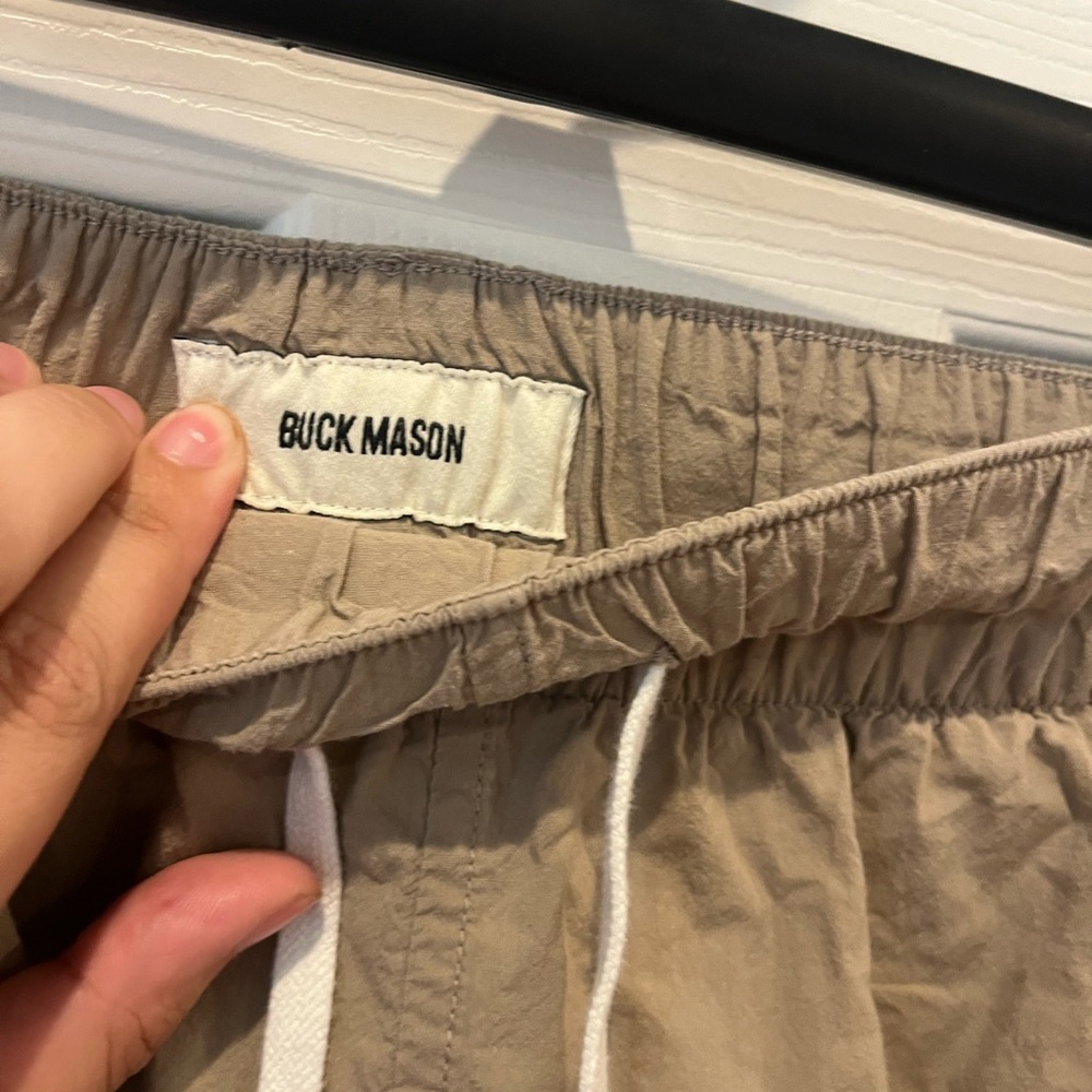 Buck Mason Tan Women's Shorts - Picture 2 of 5